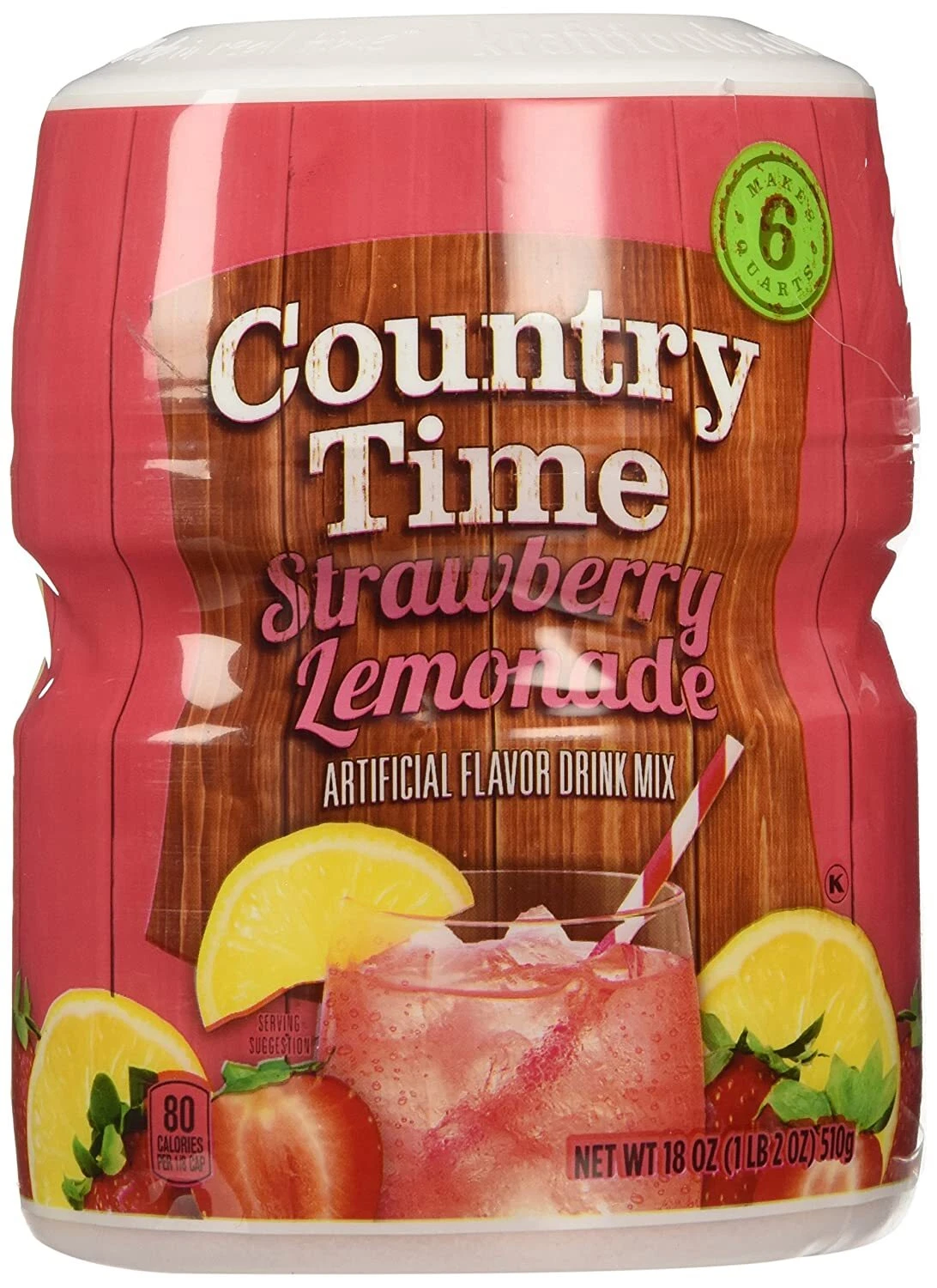 Country Time Powdered Drink Mix, Strawberry Lemonade 18oz