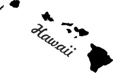 2x Auto Aufkleber " HAWAII " US Bundesstaat 11 cm Vinyl Sticker konturgeschn.
