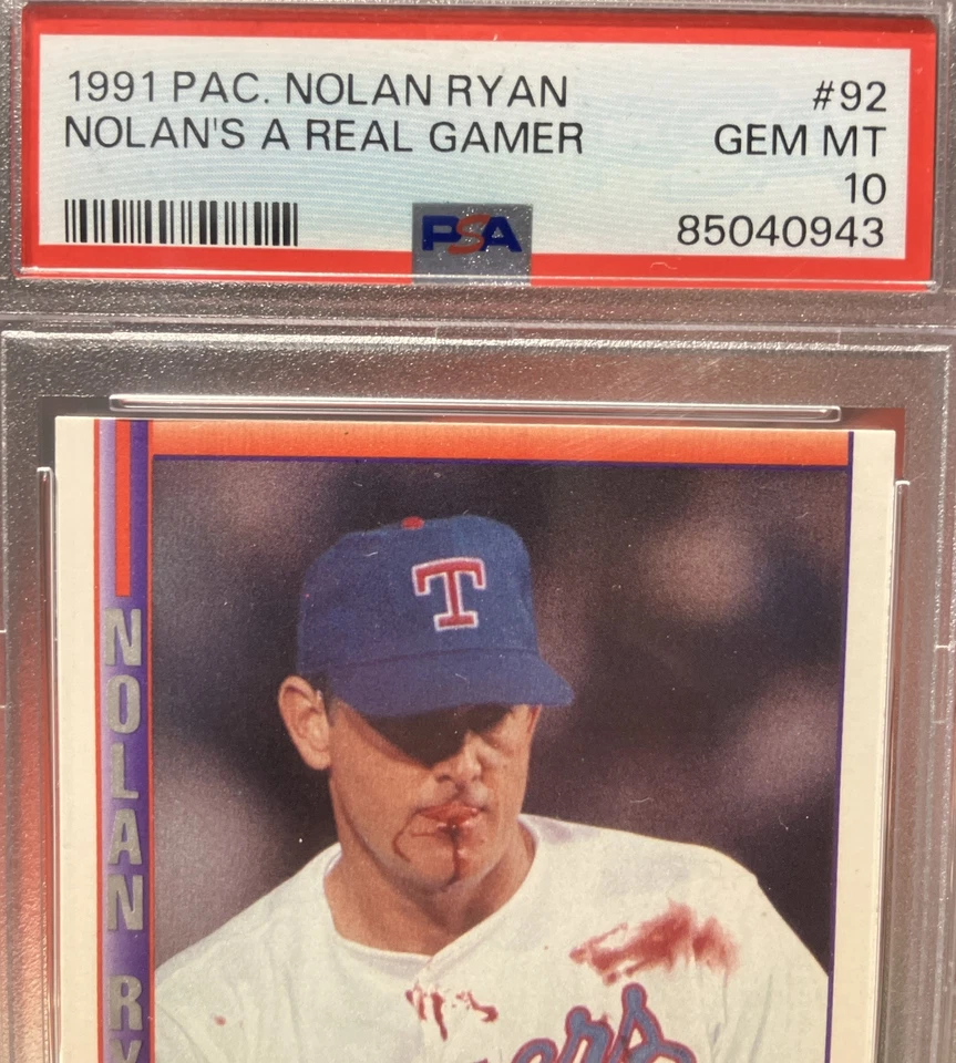 Pacific Nolan Ryan 1991 ⚾️ Texas Express - Real Gamer PSA 10 🔥 Foto 2 de 3