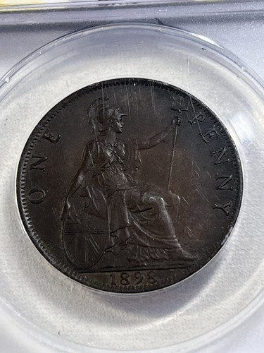 1898 Great Britain 1 Large Penny Graded MS 64 BN by ANACS