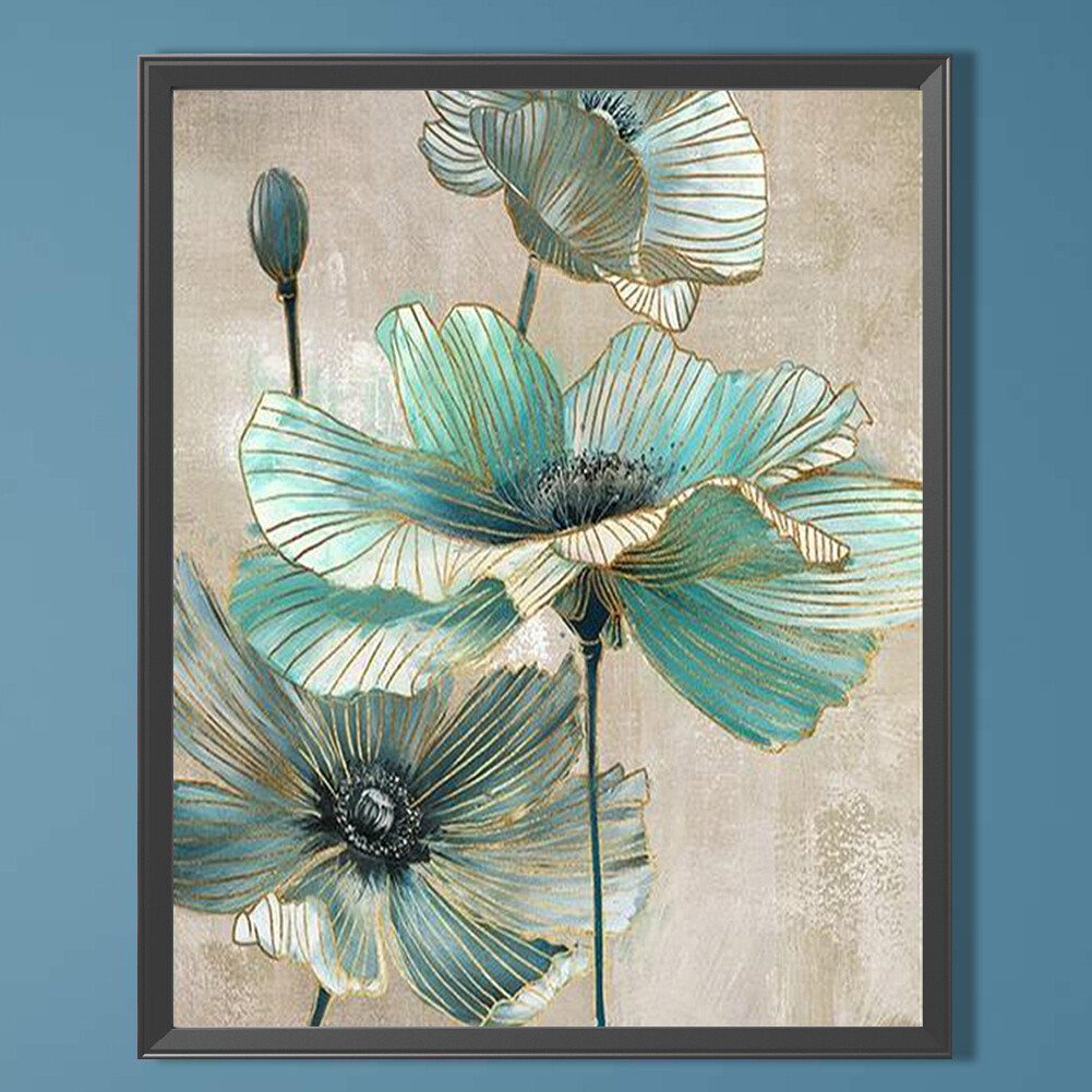 Digital Paint Flowers Painted By Numbers On Canvas Wall Decor eBay