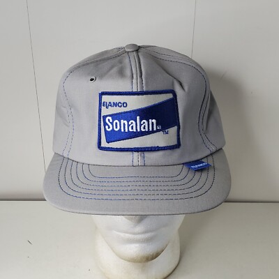 VTG ELANCO SONALAN Logo Patch Snapback Hat Baseball Cap Herbicide USA Foam Farm