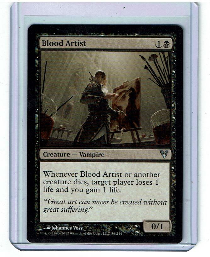 mtg cards like blood artist Blood Artist [Avacyn Restored] Heavily Played