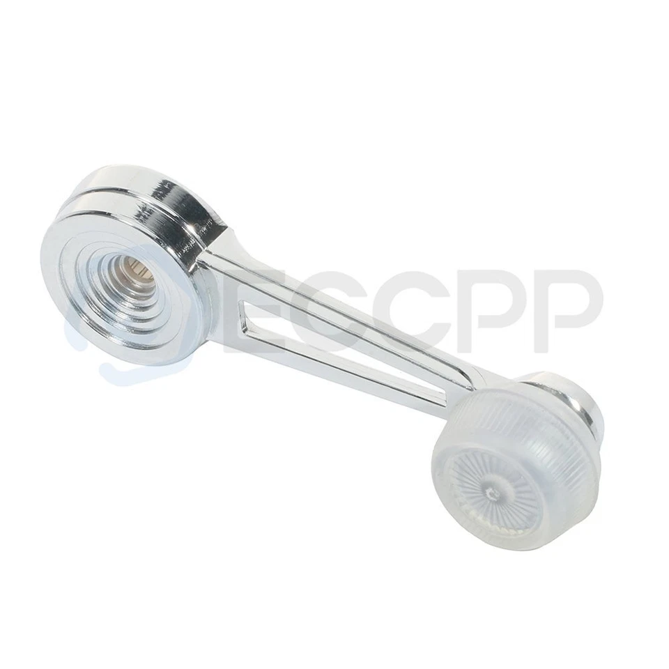 Par de manivela de ventana cromada blanca interior izquierda lado derecho aptos para Ford Bronco Foto 3 de 4