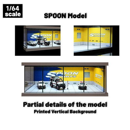 Diorama 1:64 Car Garage Model LED Lighting Parking Lot Scene Display Case Toy AU - Picture 61 of 63