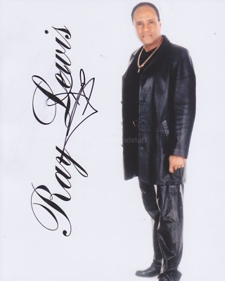 Ray Lewis HAND signed 8x10 Foto Autogramm ehemaliger Leadsänger der Drifters B