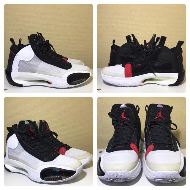 Nike Air Jordan 34 ホワイト/ブラック/レッド Nike Sneakers Shoes Air Jordan 34 Bred Black White Red Men's
