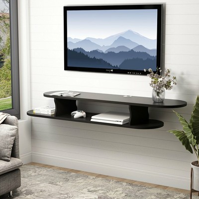 Functional Floating Tv Shelf For Xbox One Dvd Players Wall Mounted Media Console Ebay Functional Floating Tv Shelf For Xbox One Dvd Players Wall Mounted Media Console Ebay