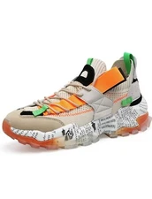 Scurtain Unisex Men’s Women’s Fashion Sneakers Breathable Knitted Mesh Road. 