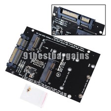 2 in 1 NGFF M.2 B M Key Mini PCI-E or mSATA SSD to SATA III Adapter Card