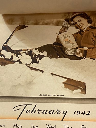 1942 Adv Calendar~FOURNIER'S Gas Station-Corduroy Tires- Sebewaing, MI~AD141 - Picture 7 of 20
