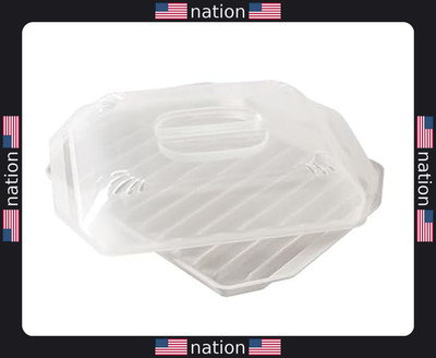 Nordic Ware Bacon Rack & Lid - 10.25'' x 8'' x 2'' - Perfect for Crisp Cooking