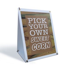 Pick Your Own Sweet Corn A-Frame Sidewalk Sign Freshly Grown Local Farms Hot