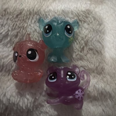 Rainbocorns Mini Figures Translucent Glitter Plastic Tiny Animals 1  Lot of 3