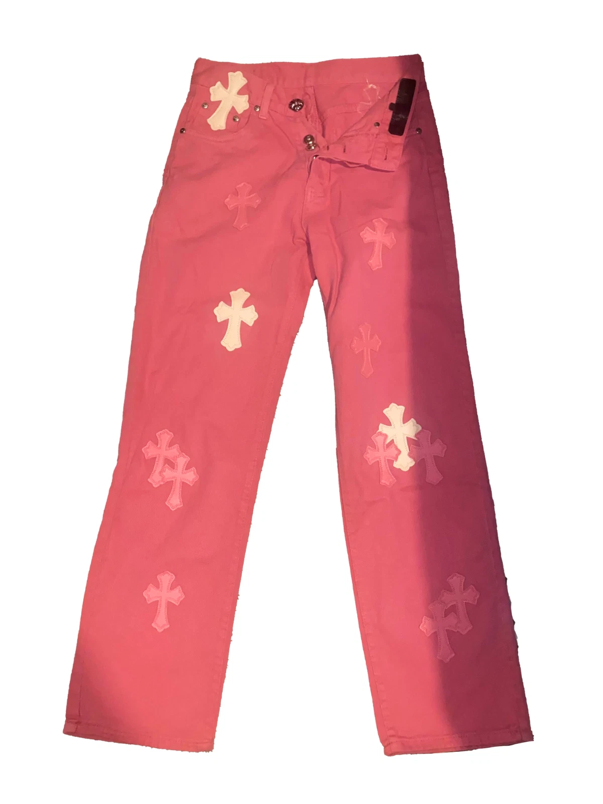 Pink Chrome Hearts Jeans