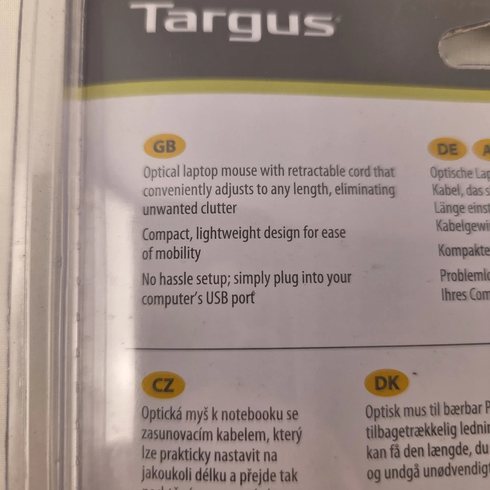 Targus Compact Optical Mouse Black New & Sealed - Image 3 of 4