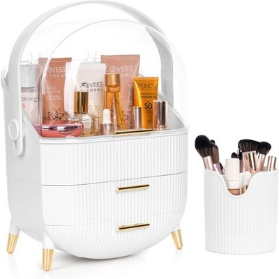 Make-up Organizer Drehbar NEU, Kosmetik Aufbewahrung mit 180° drehbarem Griff
