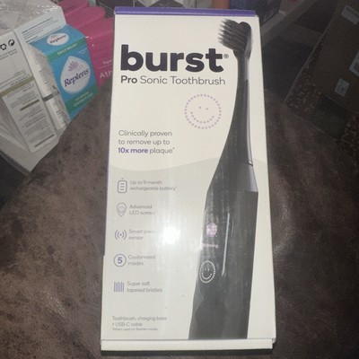 #ad Burst Pro Sonic Toothbrush LED Screen Smart Pressure Sensor 5 Modes New Sealed $34.95