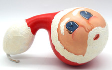 VTG Hand Painted Santa Christmas Gourd 14” Folk Art St Nick Artisan Textured