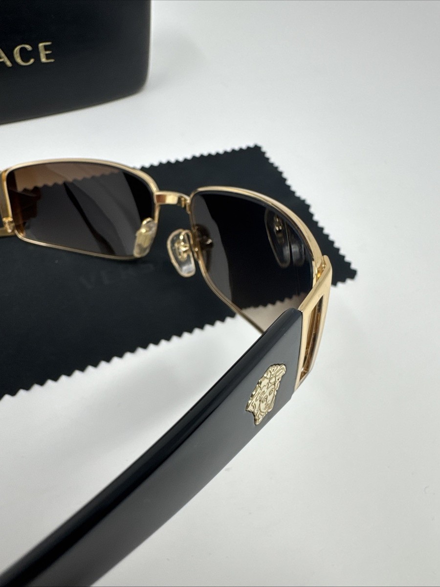 VERSACE MOD.2021 100213 GOLD BLACK RECTANGULAR EYEGLASSES  display picture 1