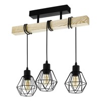 Eglo Pendelleuchte Townshend 5 Schwarz Braun 55 X 20 X 36 Cm Deckenlampen &