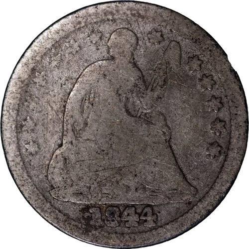 1844 5c Seated Liberty Half Dime ~ Good Details