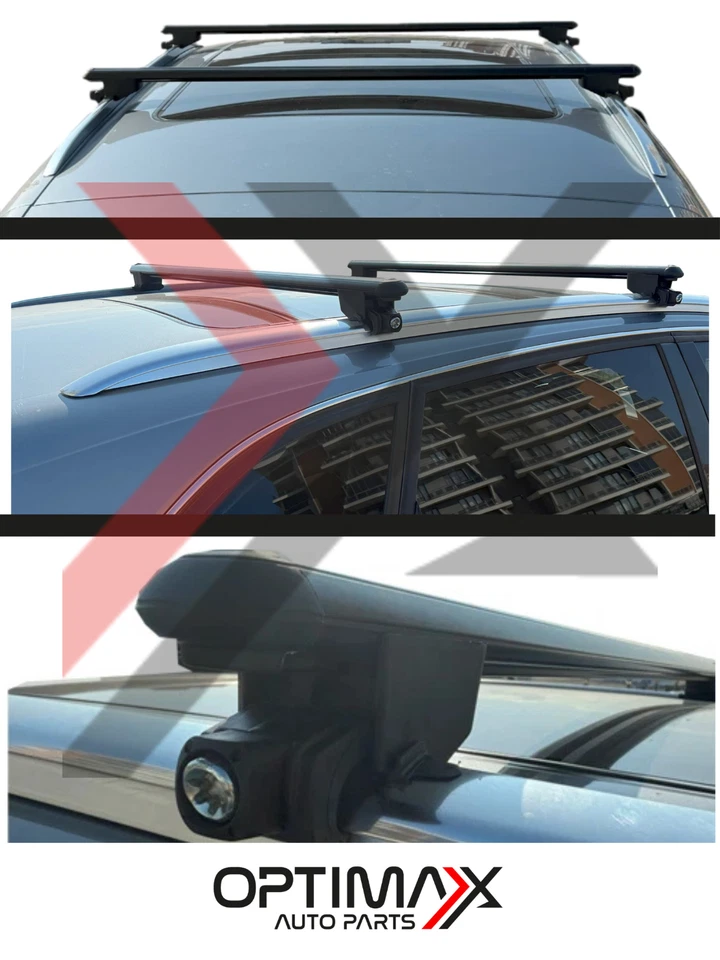 Fits BMW X5 (E53) 2000–2022 | Roof Rack Cross Bars | Black Aluminum Foto 2 de 4