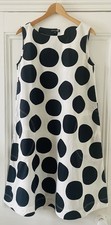 Marimekko X Uniqlo Women’s Black & White Spotted Sleeveless Dress M UK 12 EU 40