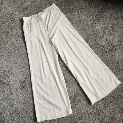 Max Studio Women s 20% Linen Beige Pants Loose Sz XL 
