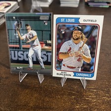Alec Burleson 2023 Stadium Club Rc& 2023 Heritage Rc