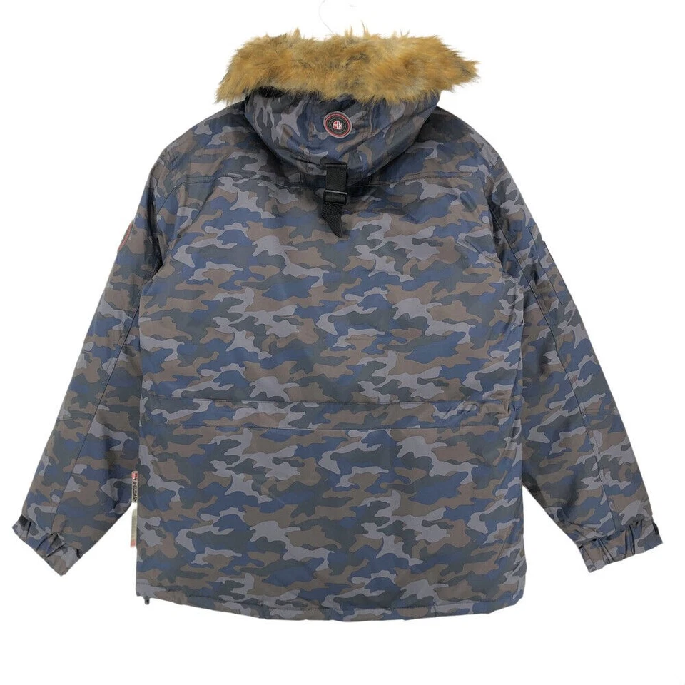 Chaqueta Abrigo Parka GEOGRAPHICAL NORWAY BENCH CAMO AZUL MARINO Talla M Foto 2 de 4