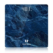 Healthkeep Digital Bathroom Scale - Step-On High-Precision LED 400lb/180kg Blue