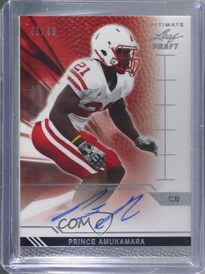 2011 Leaf Ultimate Draft 41/49 Prince Amukamara #U-PA1 Rookie Auto RC 03rx