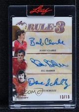 2021-22 Leaf Art of Hockey Bronze 13/15 Bobby Clarke Bill Barber Auto HOF 2po