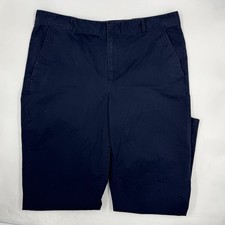 Banana Republic Women's Chino Pants Size 12 Navy Blue Cotton Stretch Straight
