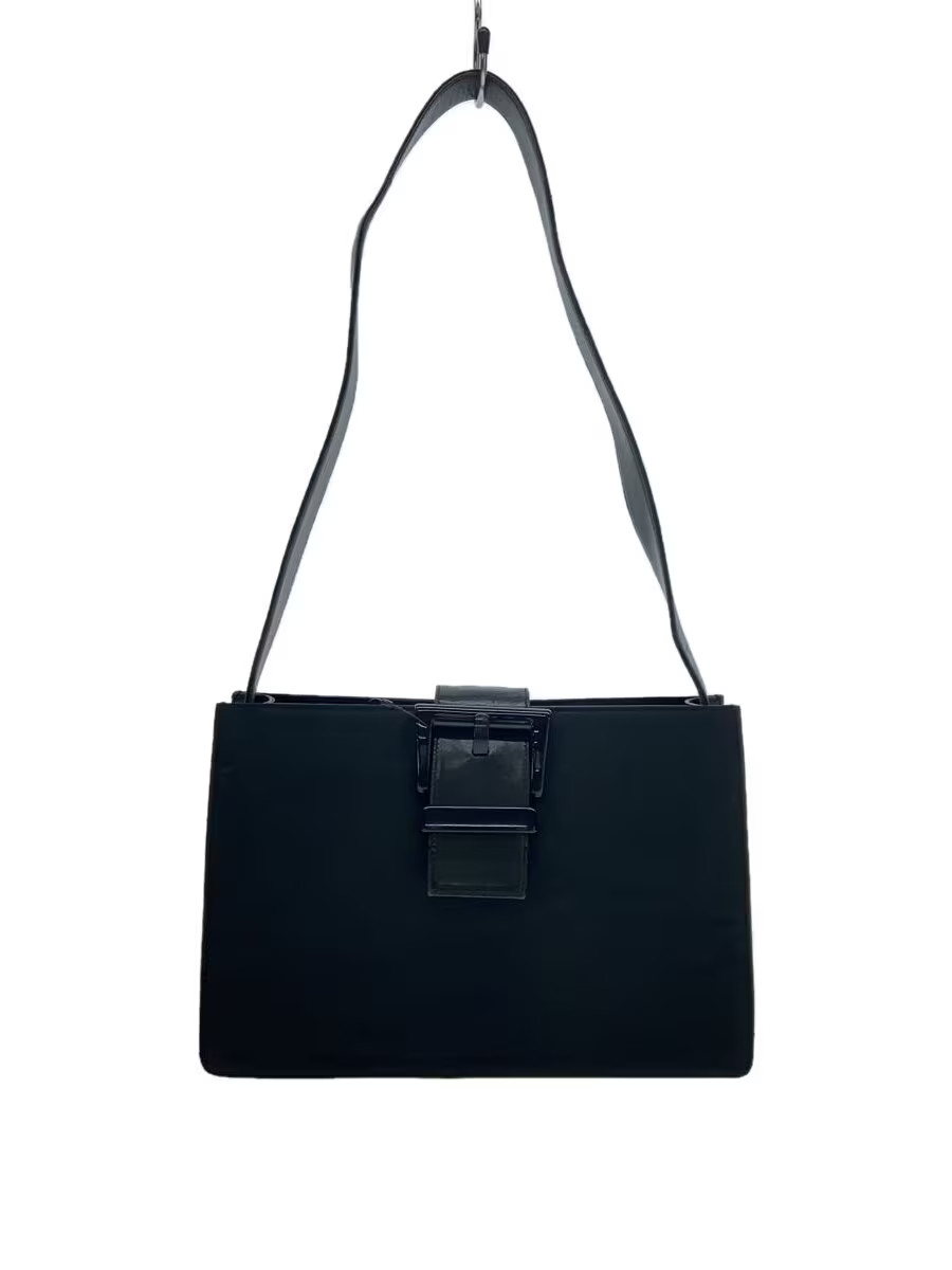 RARE PRADA One Shoulder Nylon Bag in Solid Black