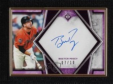 2019 Topps Transcendent Image Variation Purple 7/10 Buster Posey Auto 0b0