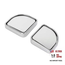 2pcs Adjustabe Blind Spot Mirrors 360  Degree Rotate Sway Fan Shaped HD Glass