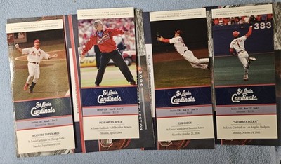 ST. LOUIS CARDINALS 2006 Historical Ticket Collection Album Book - 22/23 Tickets