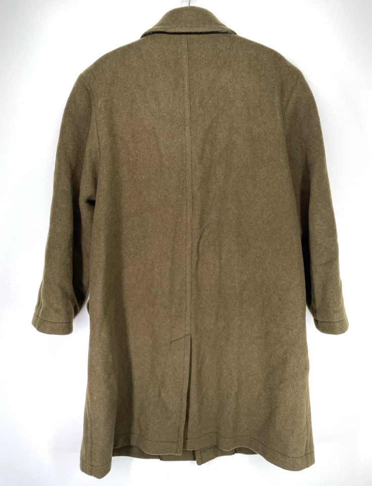 Abrigo Brook Brothers Hombre 38 Corto Marrón Lana Cachemira Viscosa Forrado 4 Botones Foto 3 de 4