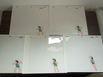 Urusei Yatsura Anime Production Cel Sequence D-020 to D-024 Authentic