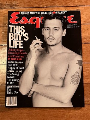 VINTAGE 90s Esquire Magazine April 1995 Johnny Depp CRISP ARCHIVE COPY
