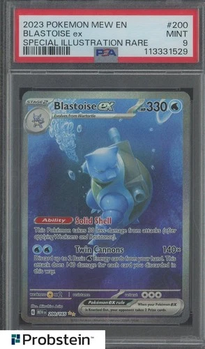 2023 Pokemon MEW EN Special Illustration Rare #200 Blastoise ex PSA 9
