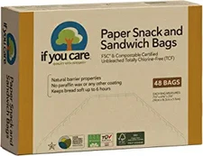 12 Pack of If You Care Paper Sandwich And Snack Bag, Natural , 48 Count