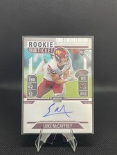 2024 Contenders Optic Luke McCaffrey #121 Rookie Ticket Prizm Auto RC