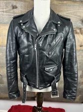Vintage Schott 118 Perfecto NYC Black Leather Motorcycle Jacket [Size 38]