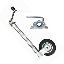 Maypole 48mm HD Jockey Wheel Ribbed Body 500KG Caravan Trailer Horsebox + CLAMP