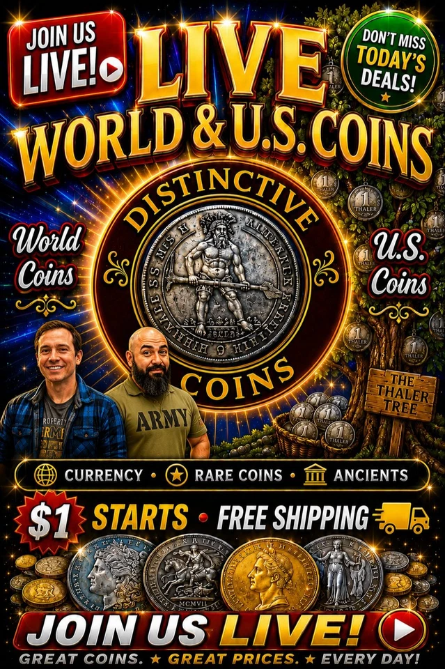 Distinctive Coins U.S. & World Coin & Currency Show FREE SHIPPING 06/19