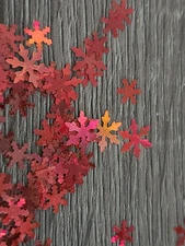 3D Christmas Snowflake Sequins Nail Art Sticker Glitter Metal Manicure Red 