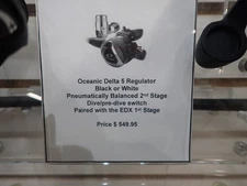 Oceanic eDX Delta 5 Scuba Regulator Black Balanced Diaphragm NEW